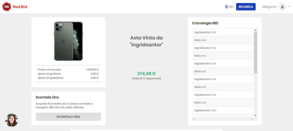 iphone asta vinta
